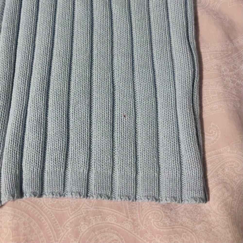 Light Blue Ribbed Zip-Up - Picture 4 of 4